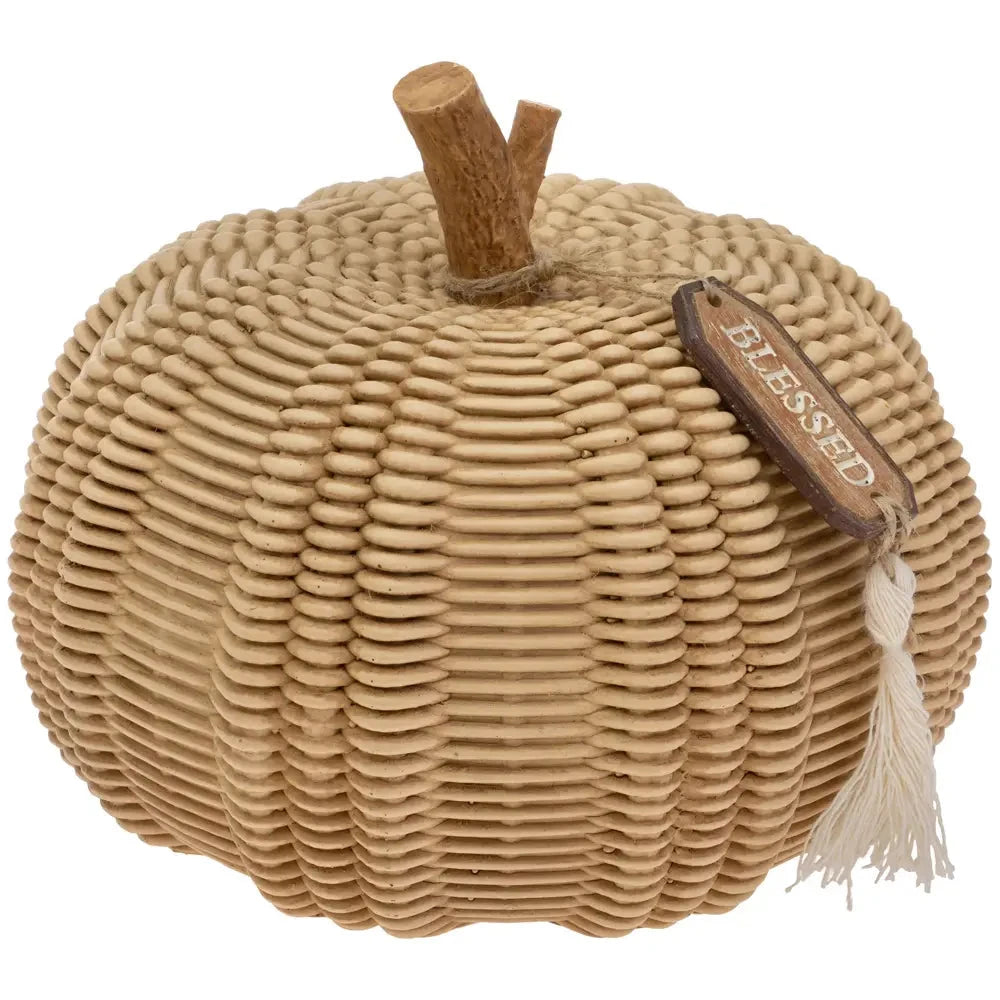 Wicker Pumpkin Retail Merchandise Holiday Boston International