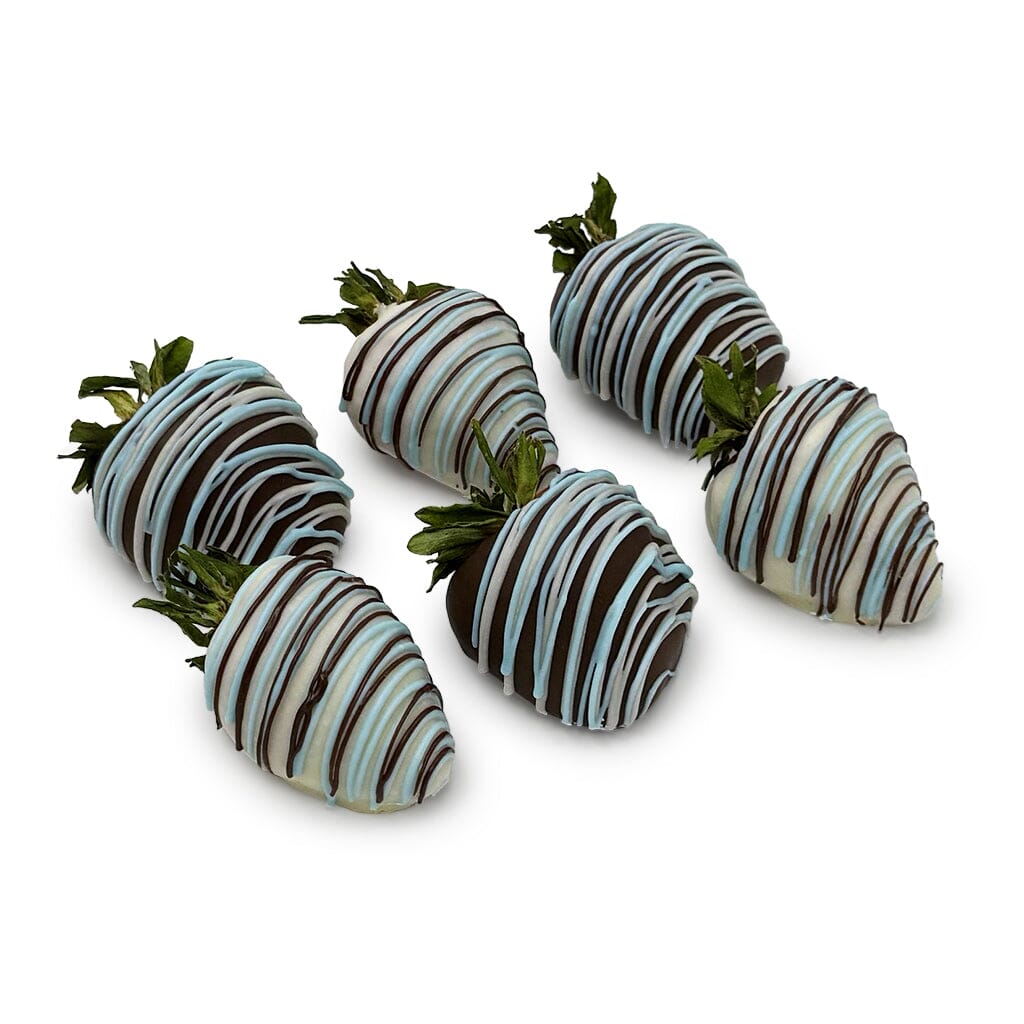 Blue Drizzle Strawberries Valentine's Item Freed's Bakery