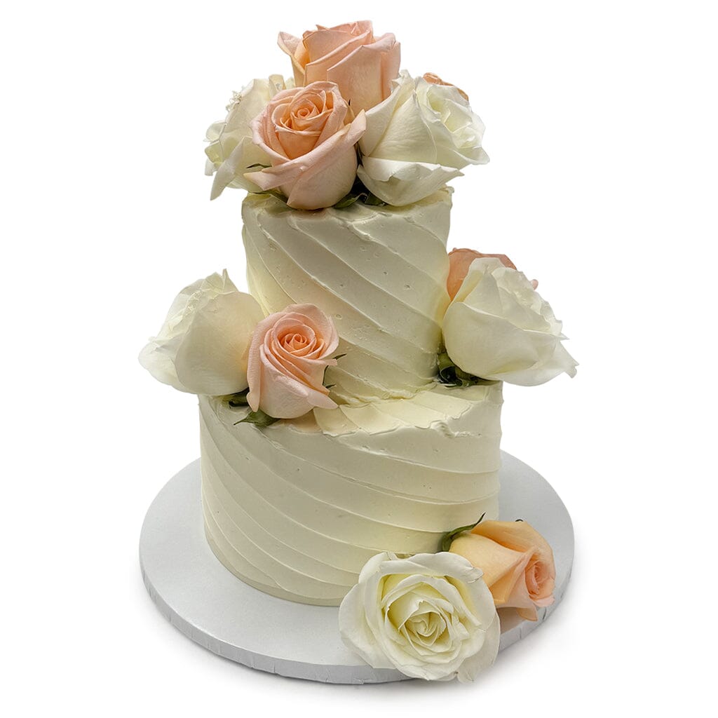 Blushing Rose Wedding Cake Freed's Bakery