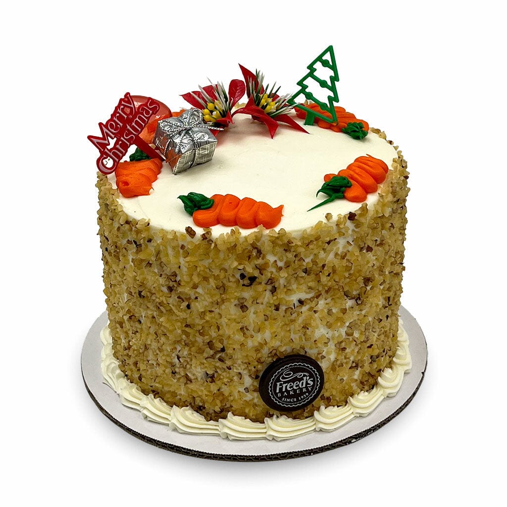 Christmas Carrot Cake Dessert Cake Freed's Bakery 7" Round (Serves 8-10) 