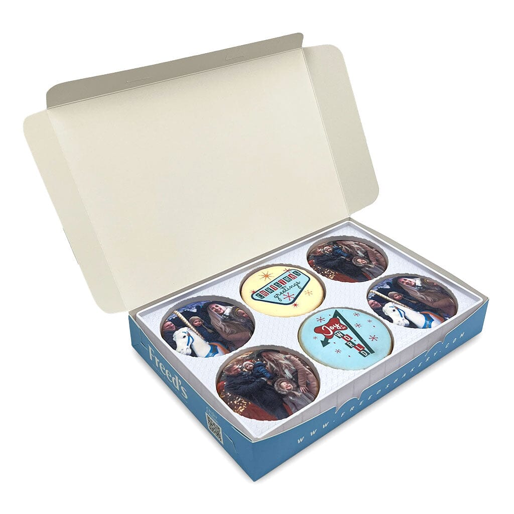 Retro Christmas Custom Cookie Gift Box Gift Box Freed's Bakery