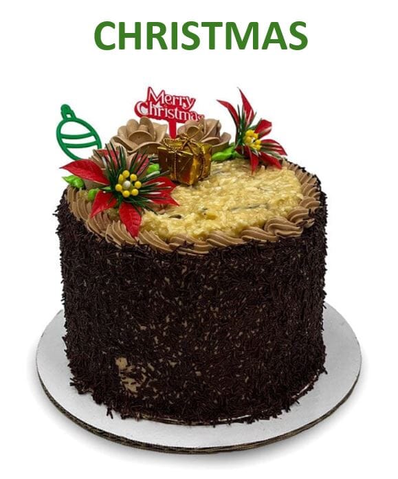 German Chocolate Dessert Cake Dessert Cake Freed's Bakery 7" Round (Serves 8-10) Add Christmas Accents 
