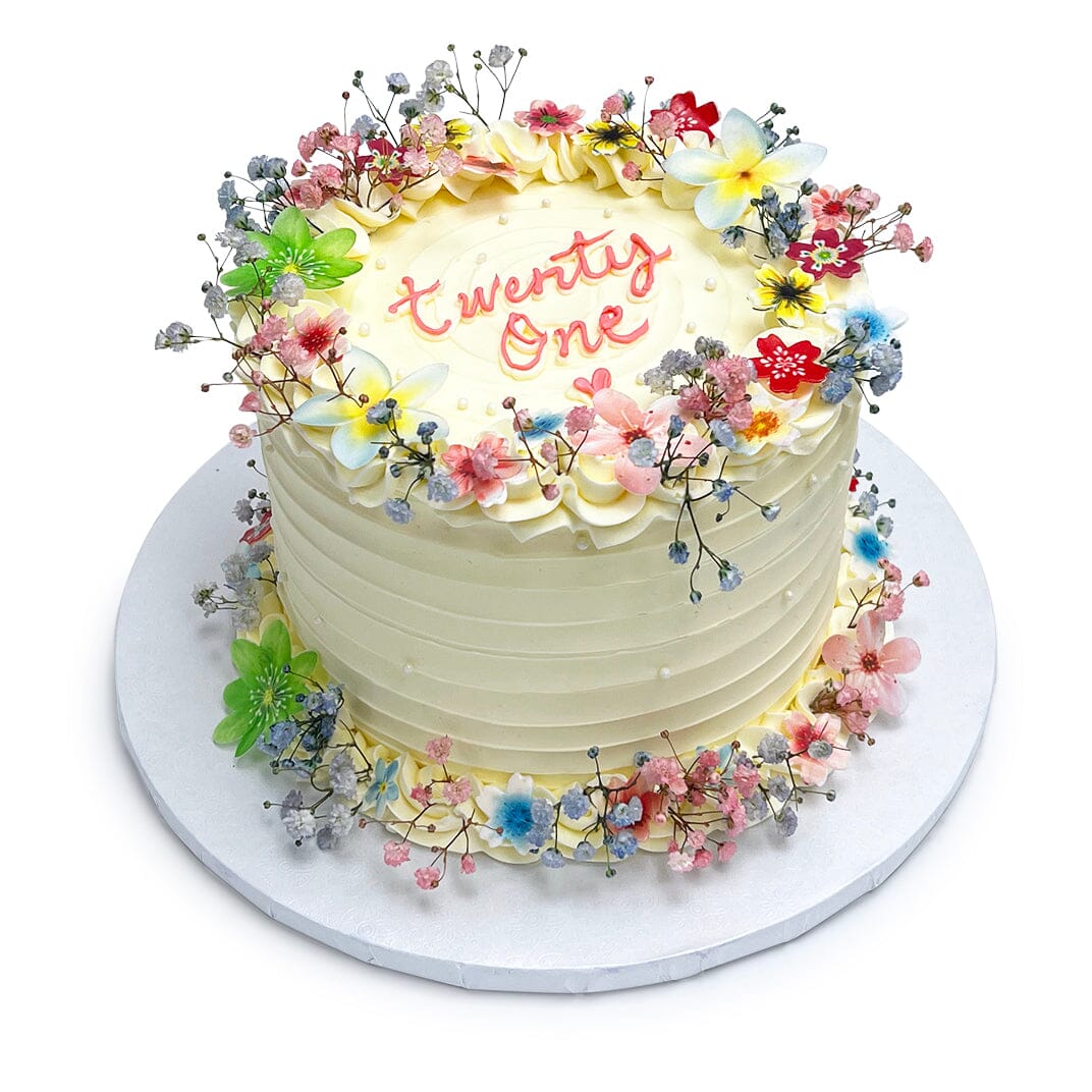 Delicate Bloom Theme Cake Freed's Bakery