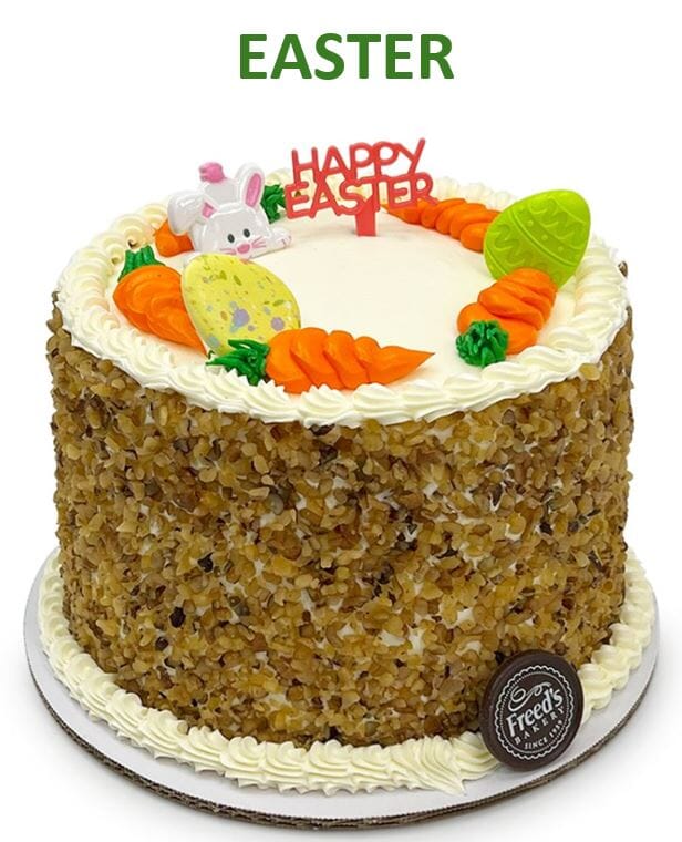 Carrot Cake Dessert Cake Freed's Bakery 7" Round (Serves 8-10) Add Easter Accents 