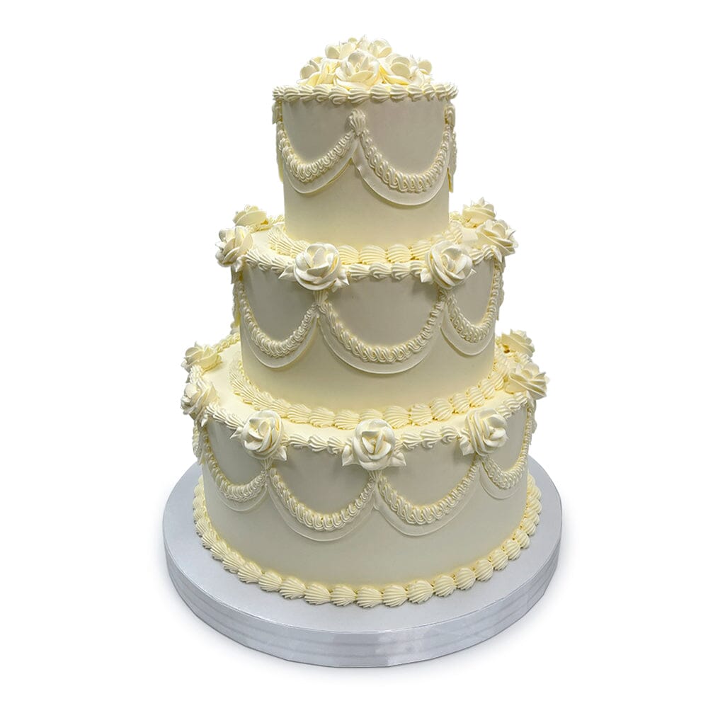 Vintage Rose Affair Wedding Cake Freed's Bakery