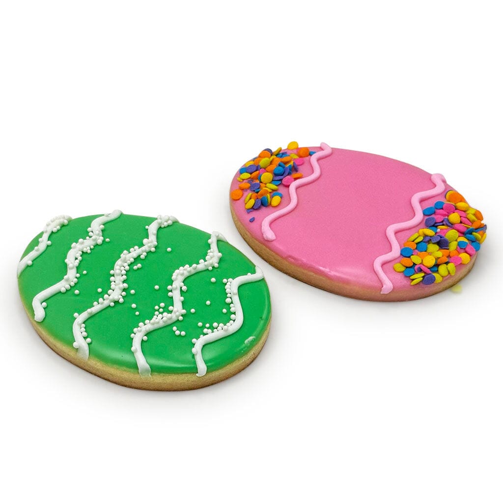 Speckled Springtime Easter Cookies Cutout Cookie Freed's Bakery Dozen Yes - Individually Bag Cookies Both Designs (Pink & Green Designs)