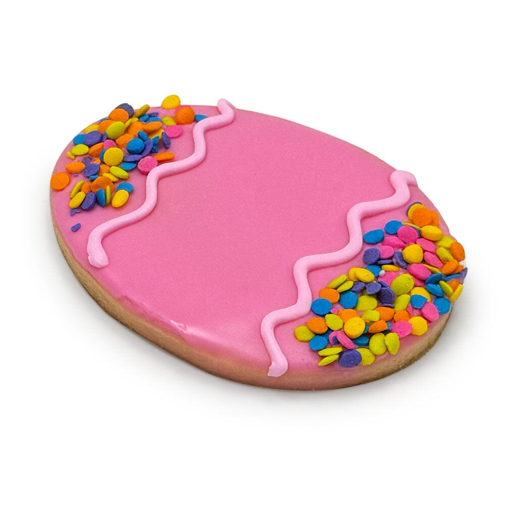 Speckled Springtime Easter Cookies Cutout Cookie Freed's Bakery Dozen Yes - Individually Bag Cookies Pink w/ Confetti