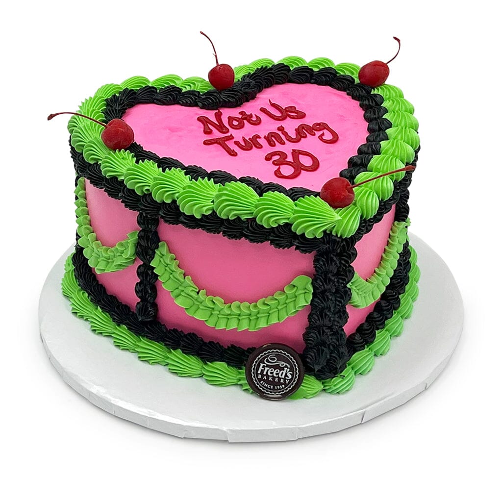 Retro Cherry Glow Theme Cake Freed's Bakery
