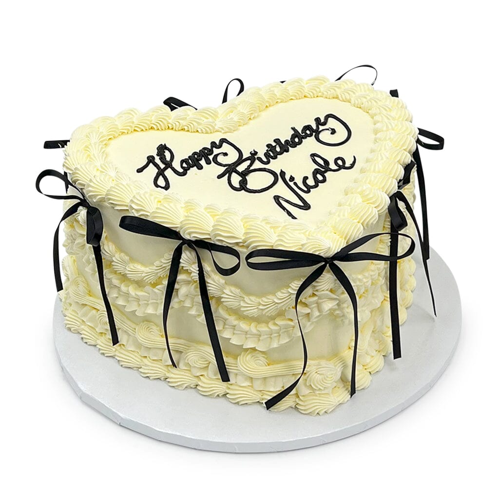 Black Tie Heart Theme Cake Freed's Bakery