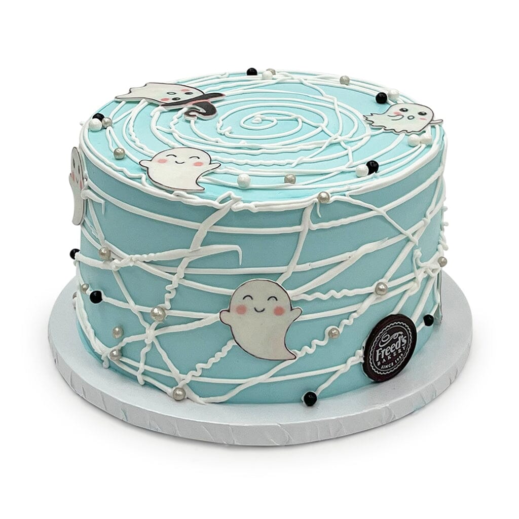 Ghastly Blue Halloween Cake Theme Cake Freed's Bakery