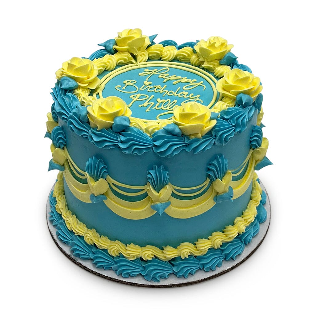 Blue Belle Theme Cake Freed's Bakery