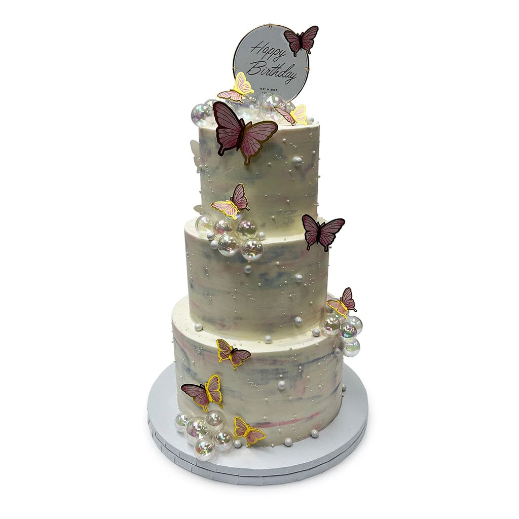 Iridescent Butterflies Theme Cake Freed's Bakery 