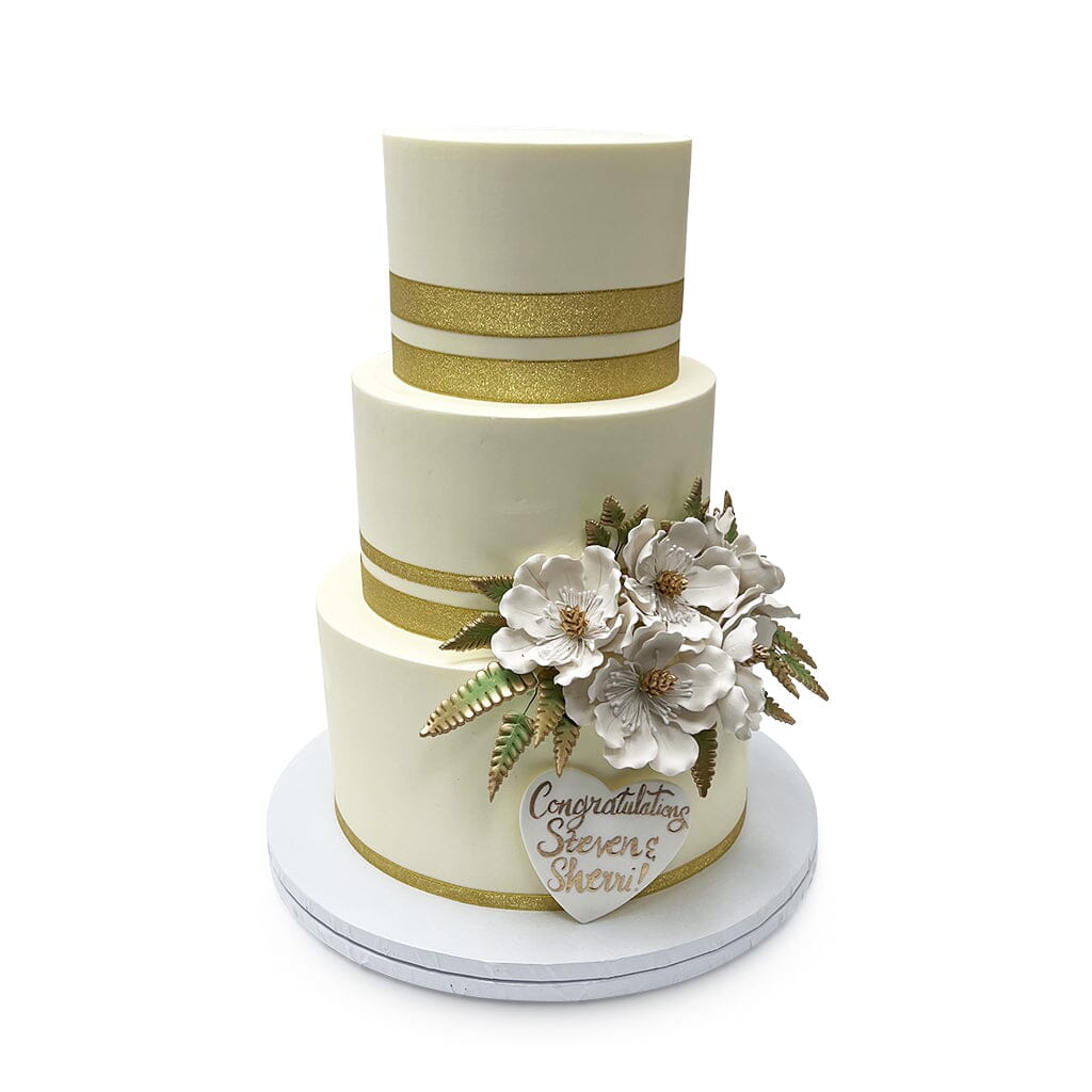 Modern Magnolia Wedding Cake Freed's Bakery