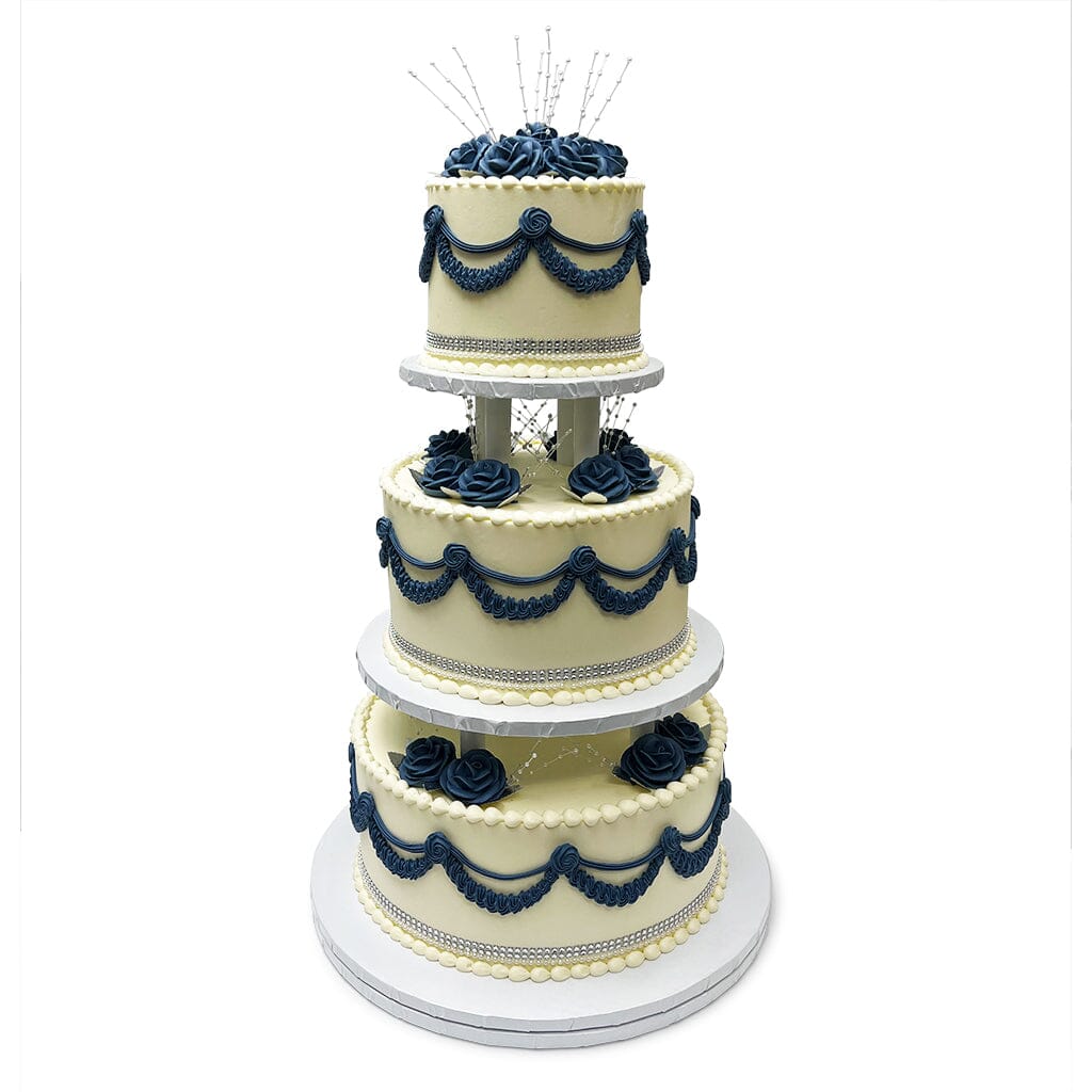 Blue Traditions Wedding Cake Freed's Bakery