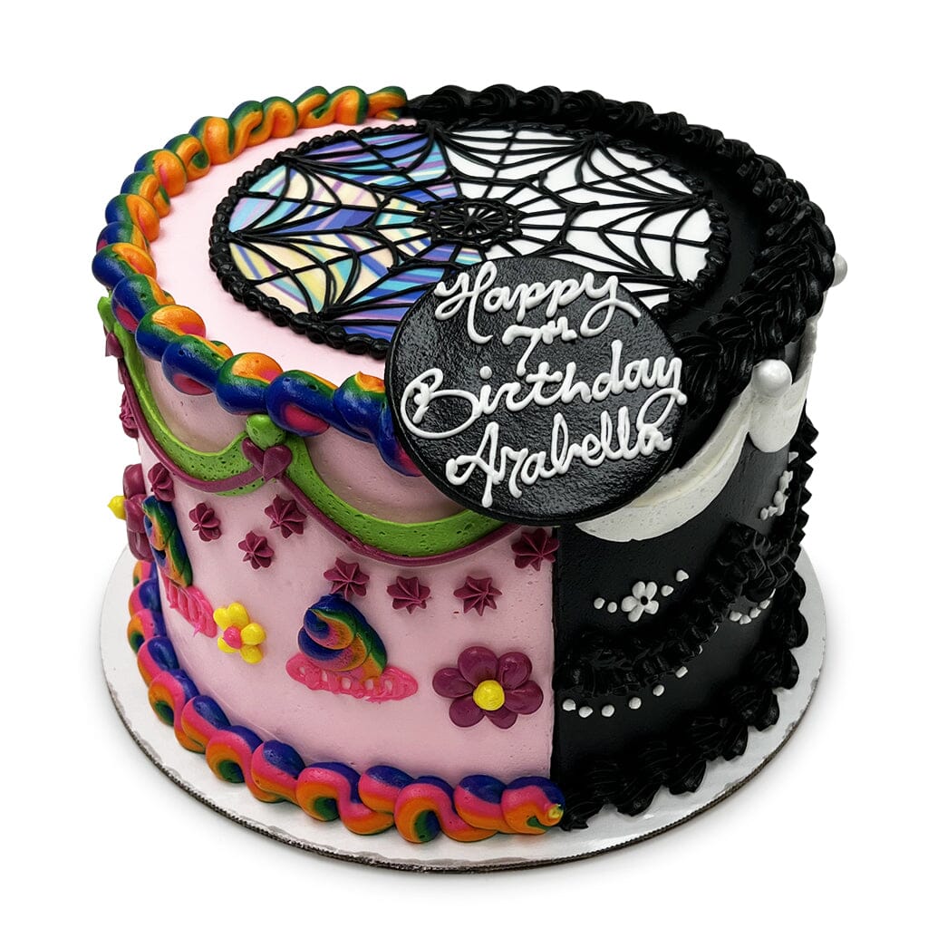 Pink vs Black Theme Cake Freed's Bakery