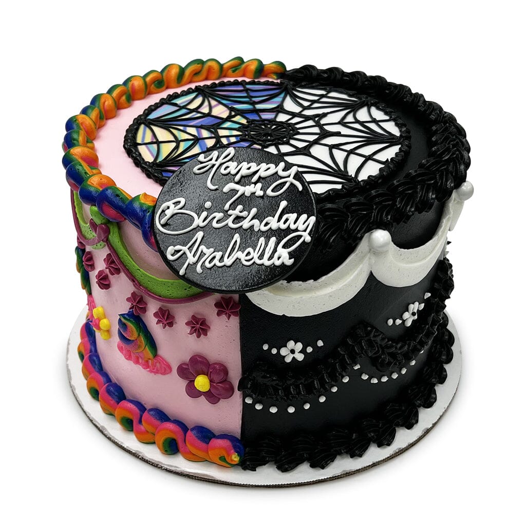 Pink vs Black Theme Cake Freed's Bakery