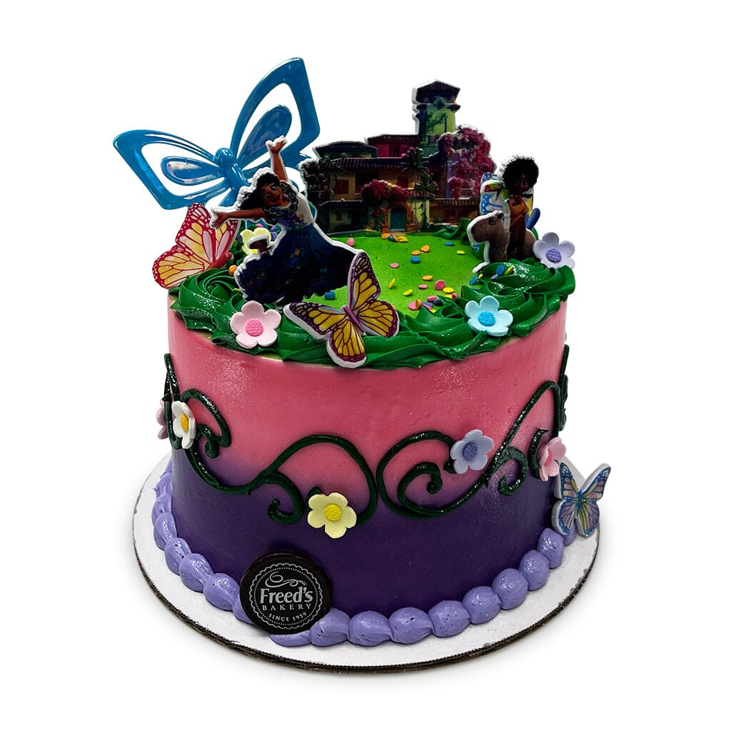 Casa Madrigal Theme Cake Freed's Bakery 7" Round (Serves 8-10) Vanilla Cake w/ Bavarian Cream