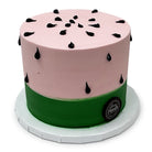 Watermelon Delight Theme Cake Freed's Bakery 7" Round (Serves 8-10) Vanilla Cake w/ Bavarian Cream