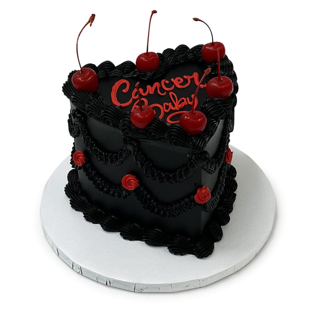 Black Cherry Heart Theme Cake Freed's Bakery