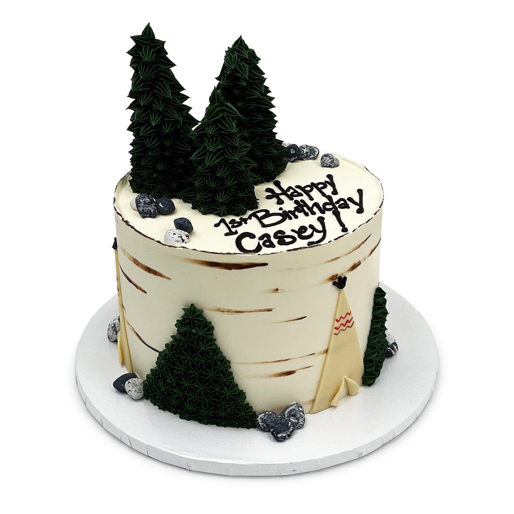 Teepee and Trees Treat Theme Cake Freed's Bakery