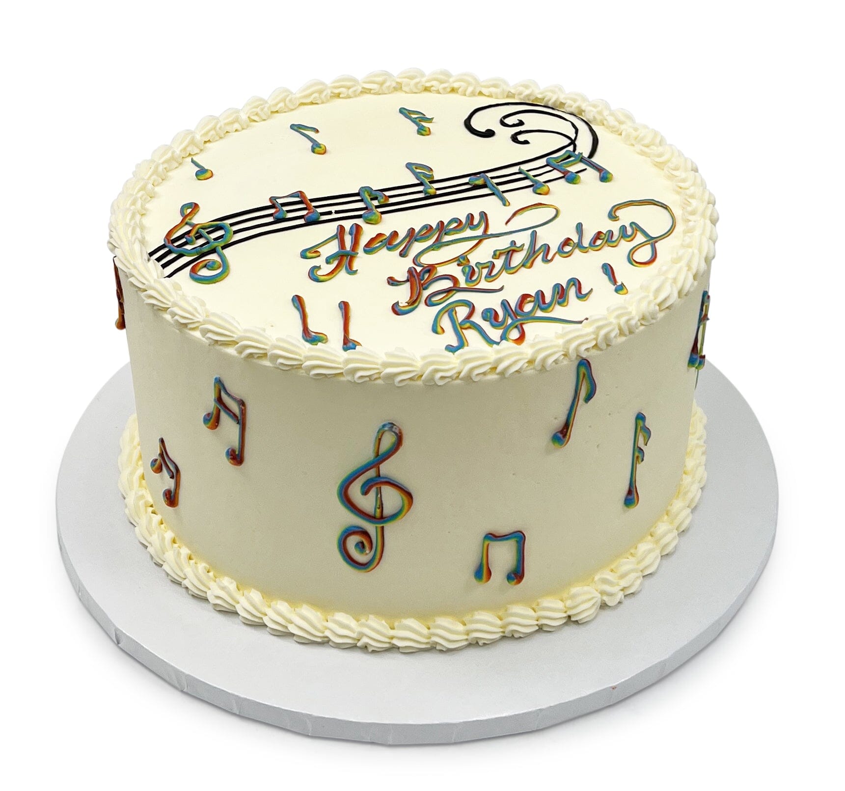 Rainbow Flavor Notes Theme Cake Freed's Bakery