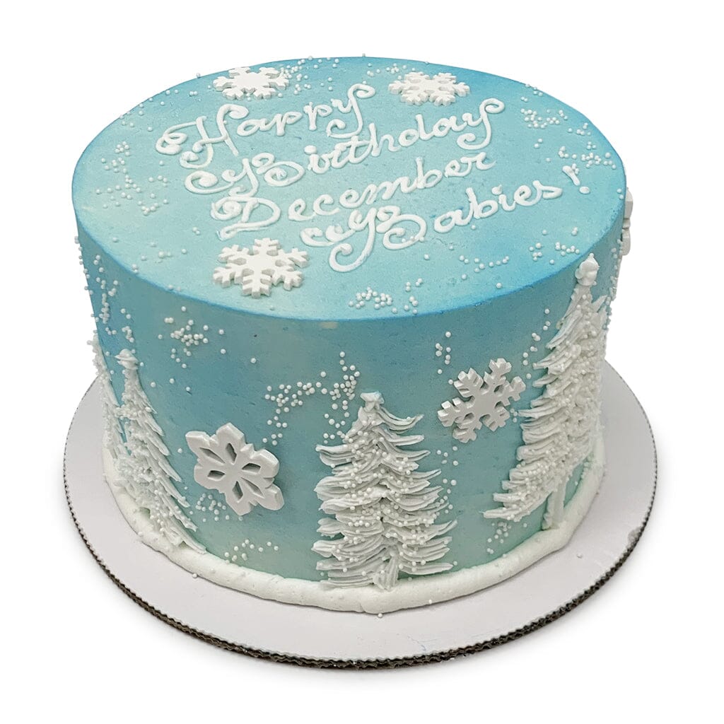 Snowy Forest Theme Cake Freed's Bakery