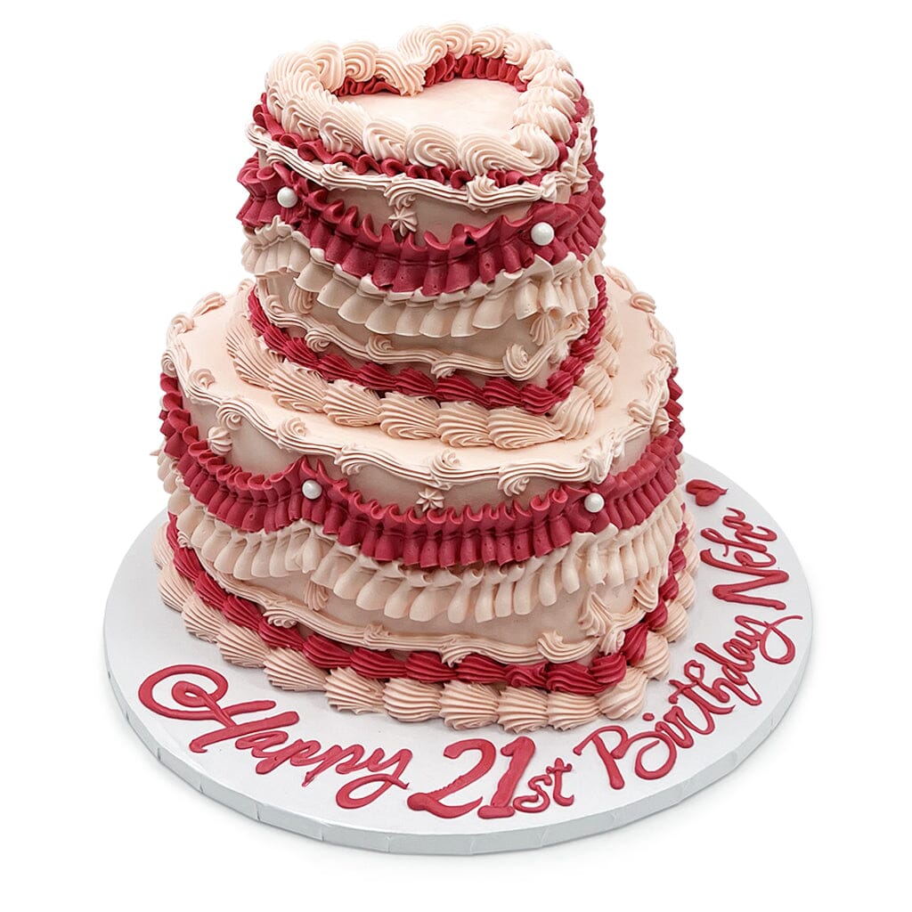 Happily Ever Vintage Wedding Cake Freed's Bakery 6" One Tier (Serves 4-10) Vanilla w/ Bavarian Cream