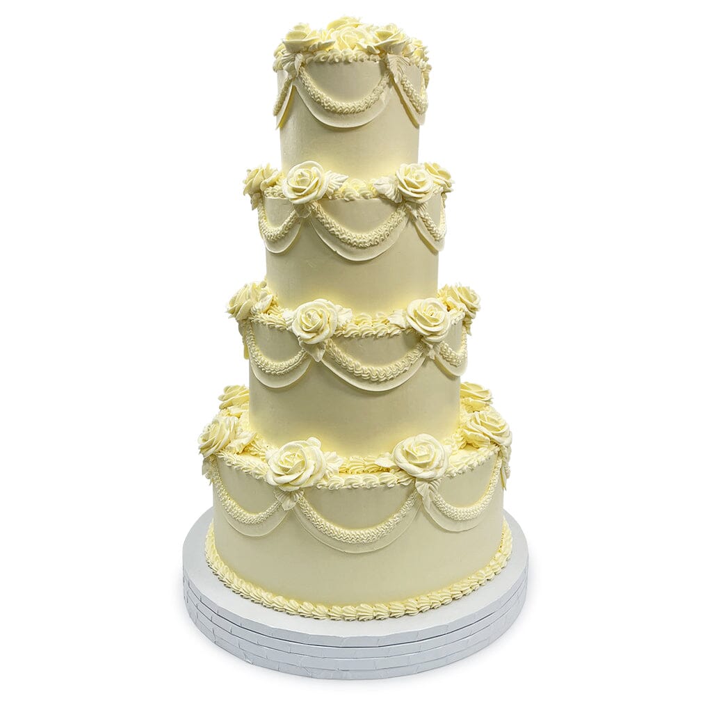 Vintage Rose Affair Wedding Cake Freed's Bakery
