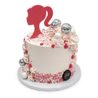Pink Disco Party Theme Cake Freed's Bakery 7" Round (Serves 8-10) Vanilla Cake w/ Bavarian Cream