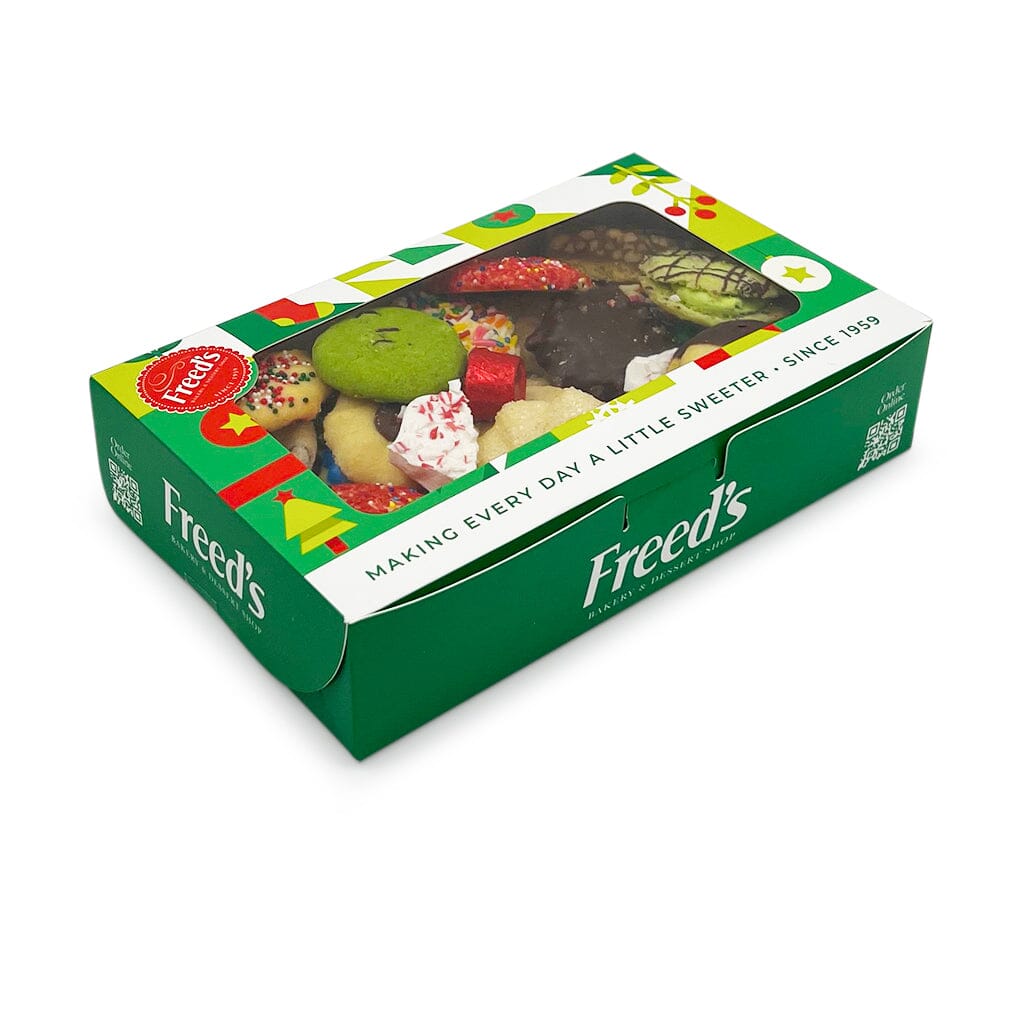 One Pound Holiday Box Cookie Assortment Seasonal Item Freed's Bakery