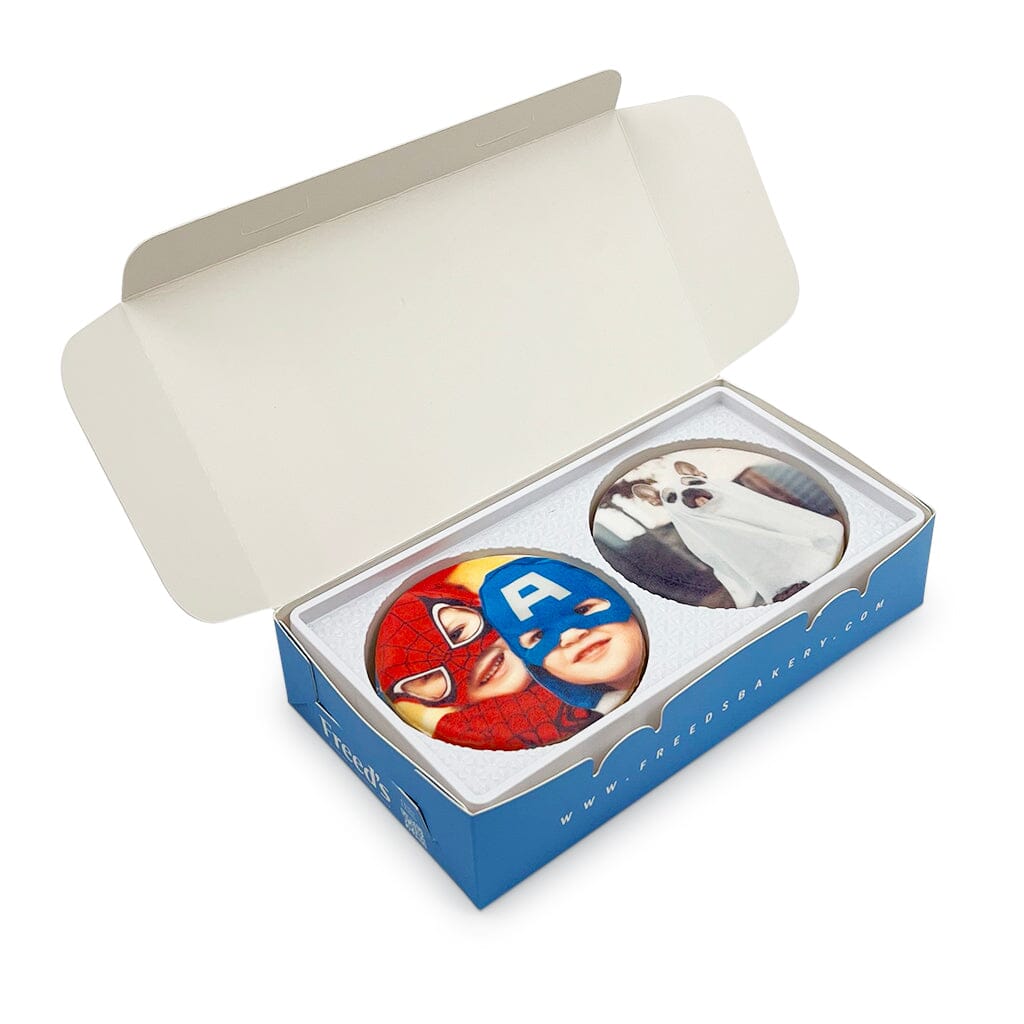 Custom Portrait Cookie Gift Box Gift Box Freed's Bakery 4 Cookies One Image