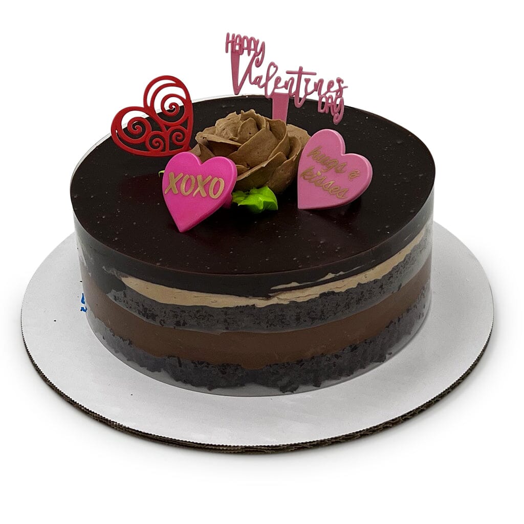 Cozy-Size Valentine's Blackout Cake Dessert Cake Freed's Bakery 