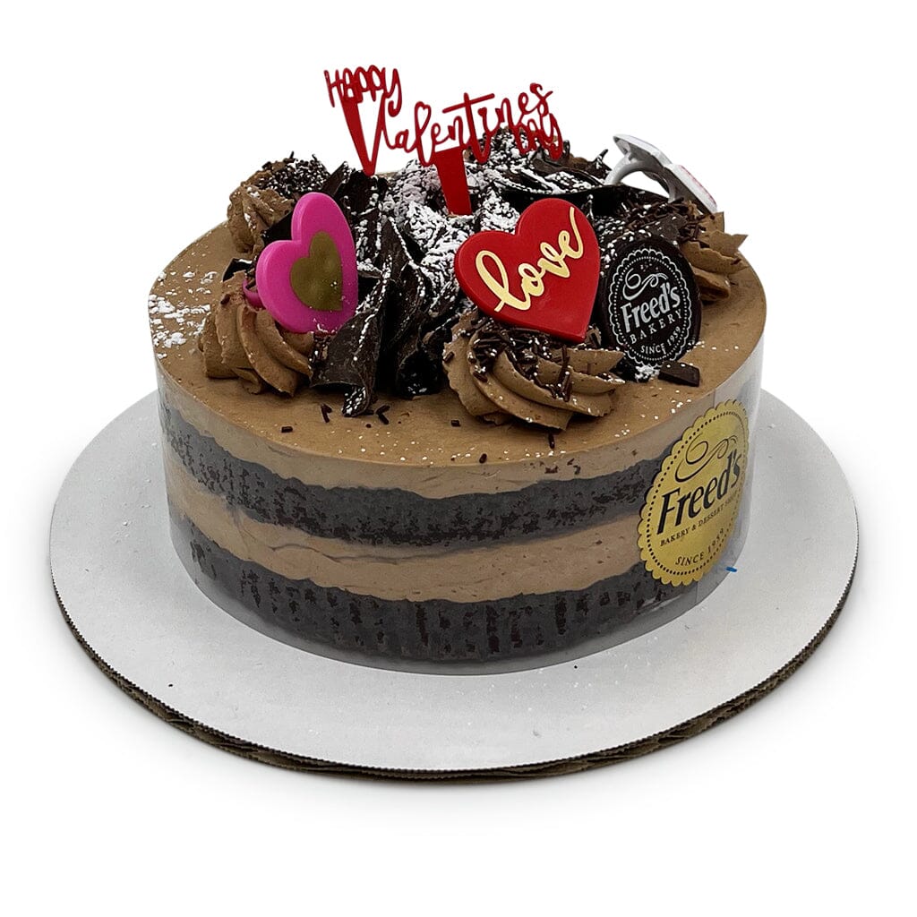 Cozy-Size Valentine's Parisian Chocolate Cake Dessert Cake Freed's Bakery