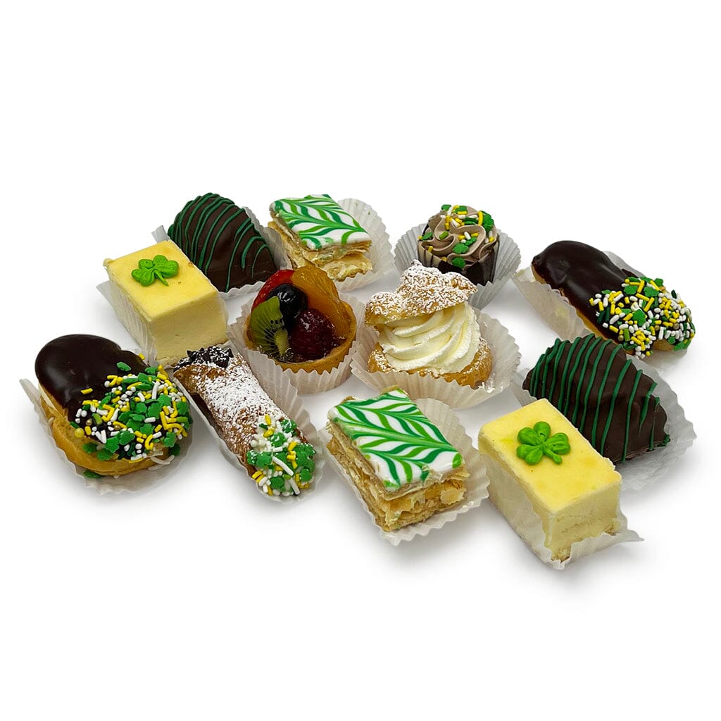 St. Patrick's Day Mini Pastry Assortment Cake Slice & Pastry Freed's Bakery