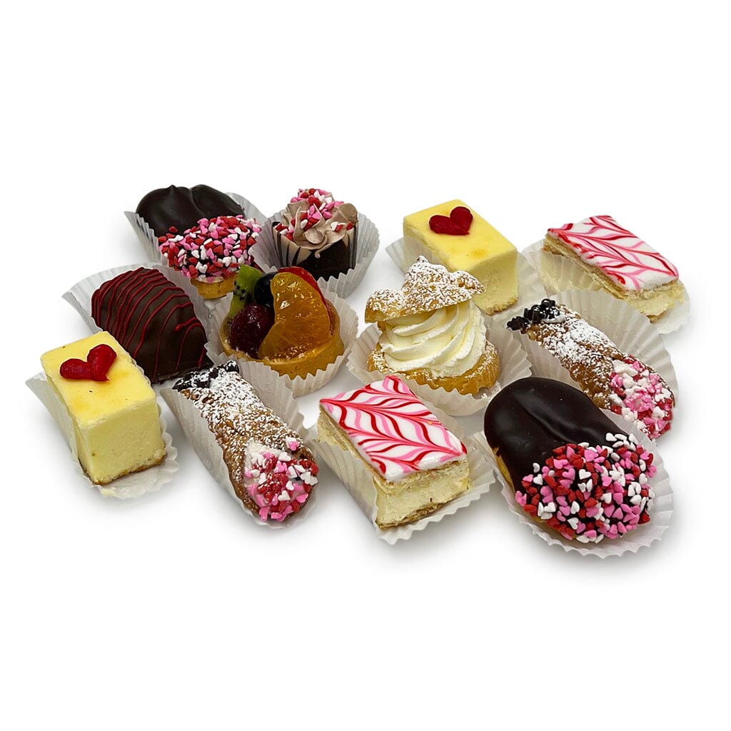 Valentine's Mini Pastry Assortment Cake Slice & Pastry Freed's Bakery