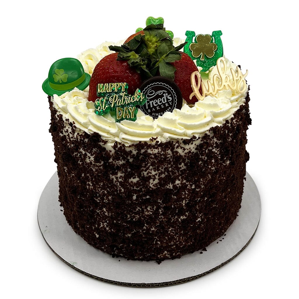 St. Patrick's Day Brown Derby Chocolate Shortcake Dessert Cake Freed's Bakery 