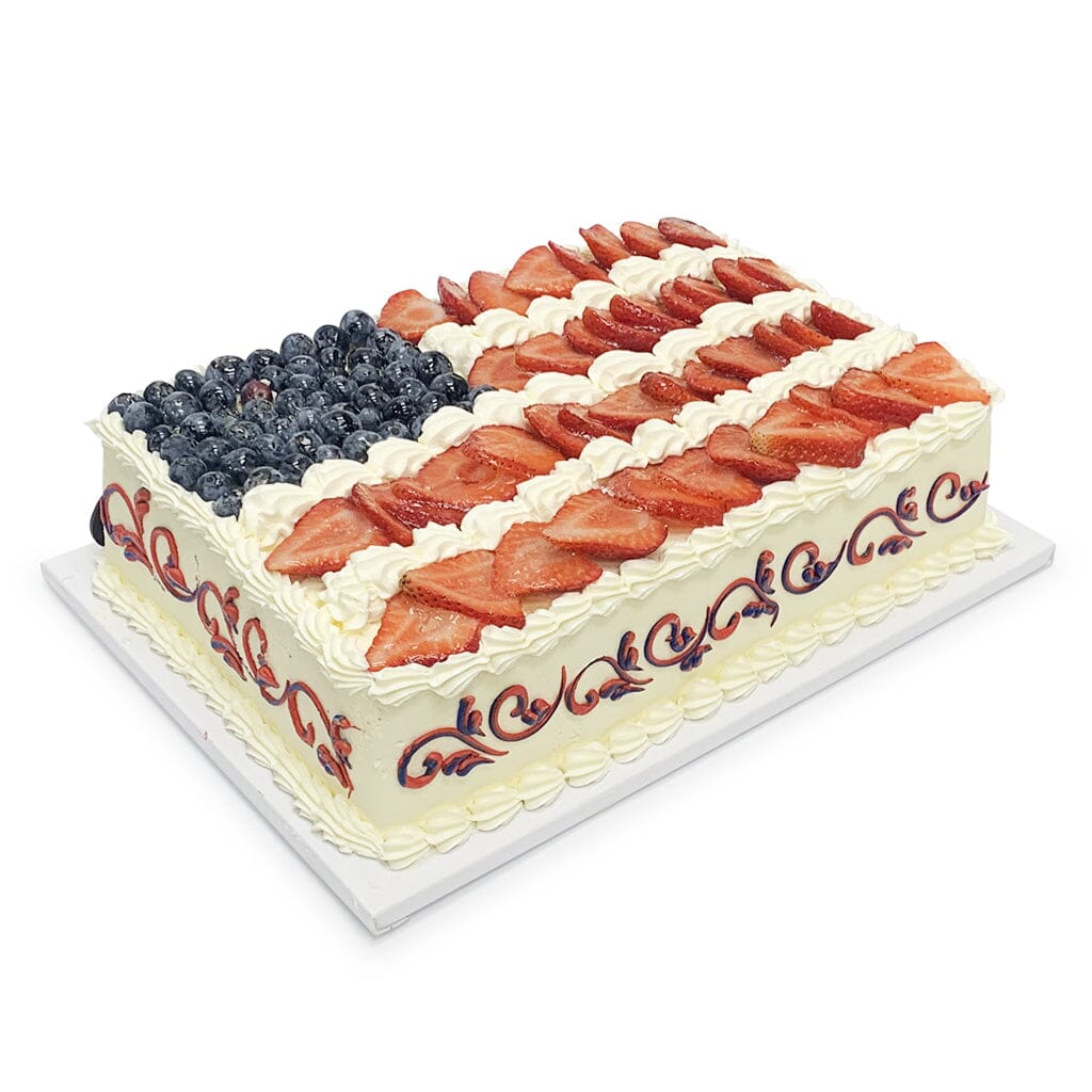 Red White and Blueberries Theme Cake Freed's Bakery