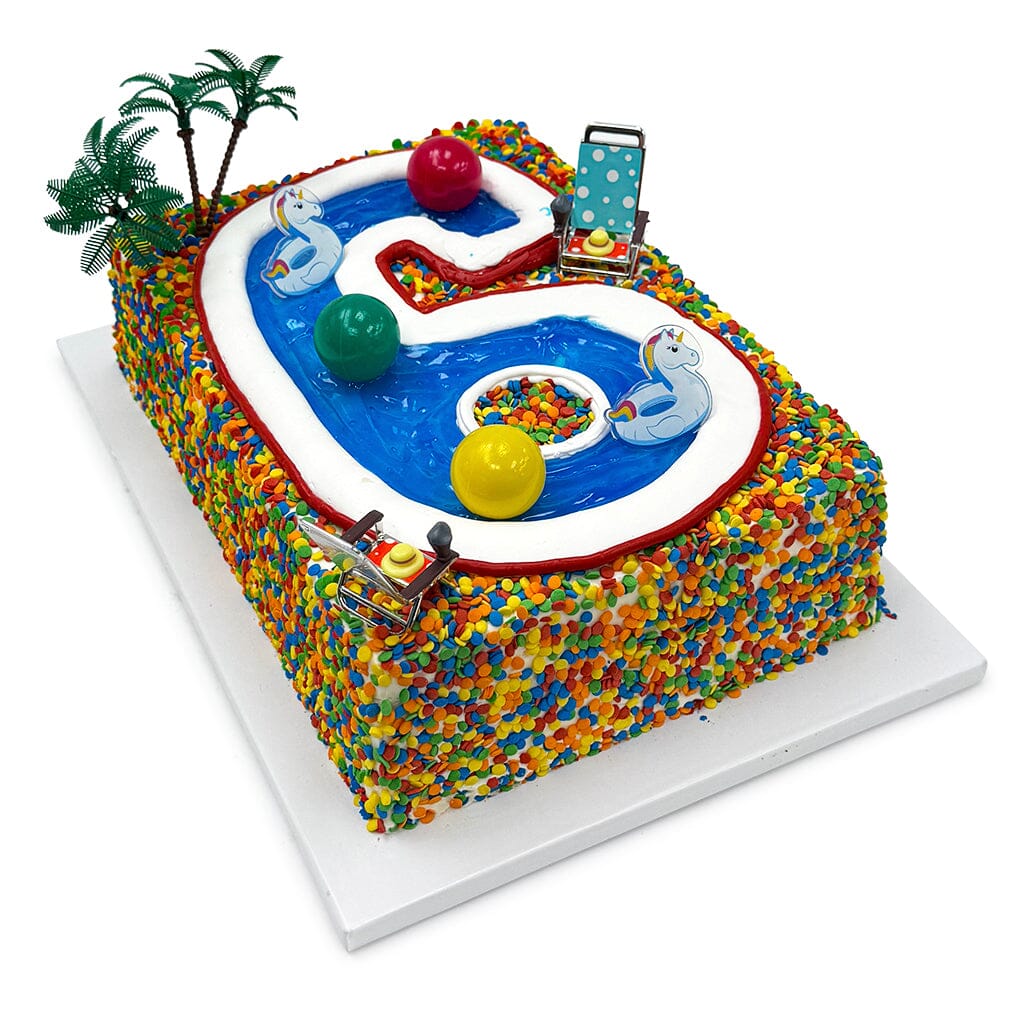 Number Dive Delight Theme Cake Freed's Bakery