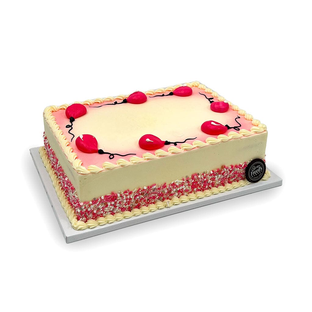 Pink Balloon Birthday Theme Cake Freed's Bakery
