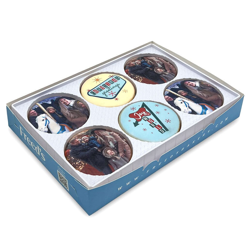 Retro Christmas Custom Cookie Gift Box Gift Box Freed's Bakery