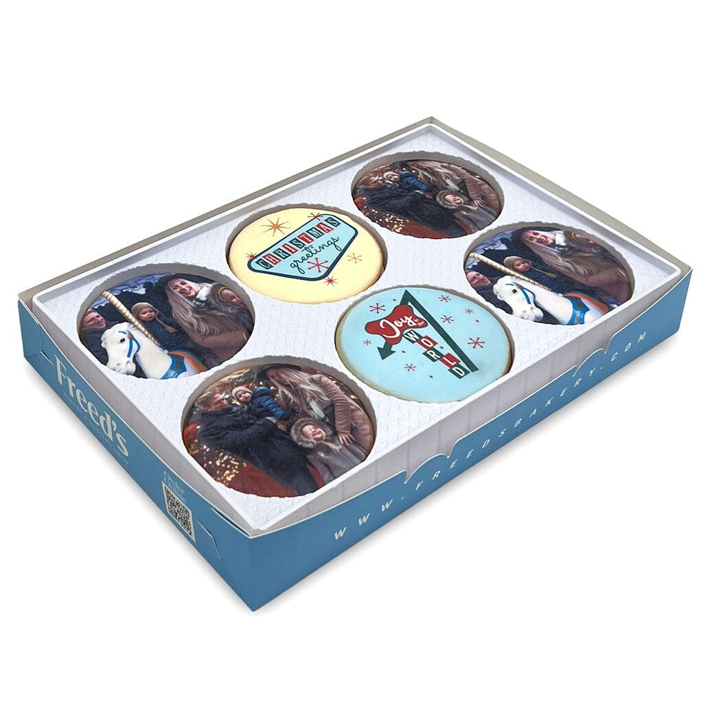 Retro Christmas Custom Cookie Gift Box Gift Box Freed's Bakery 
