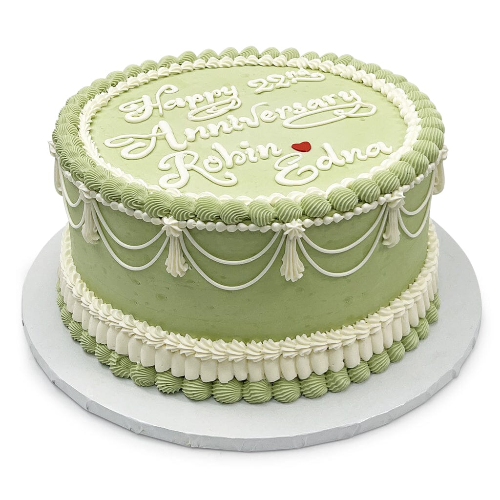 Sage Elegance Theme Cake Freed's Bakery