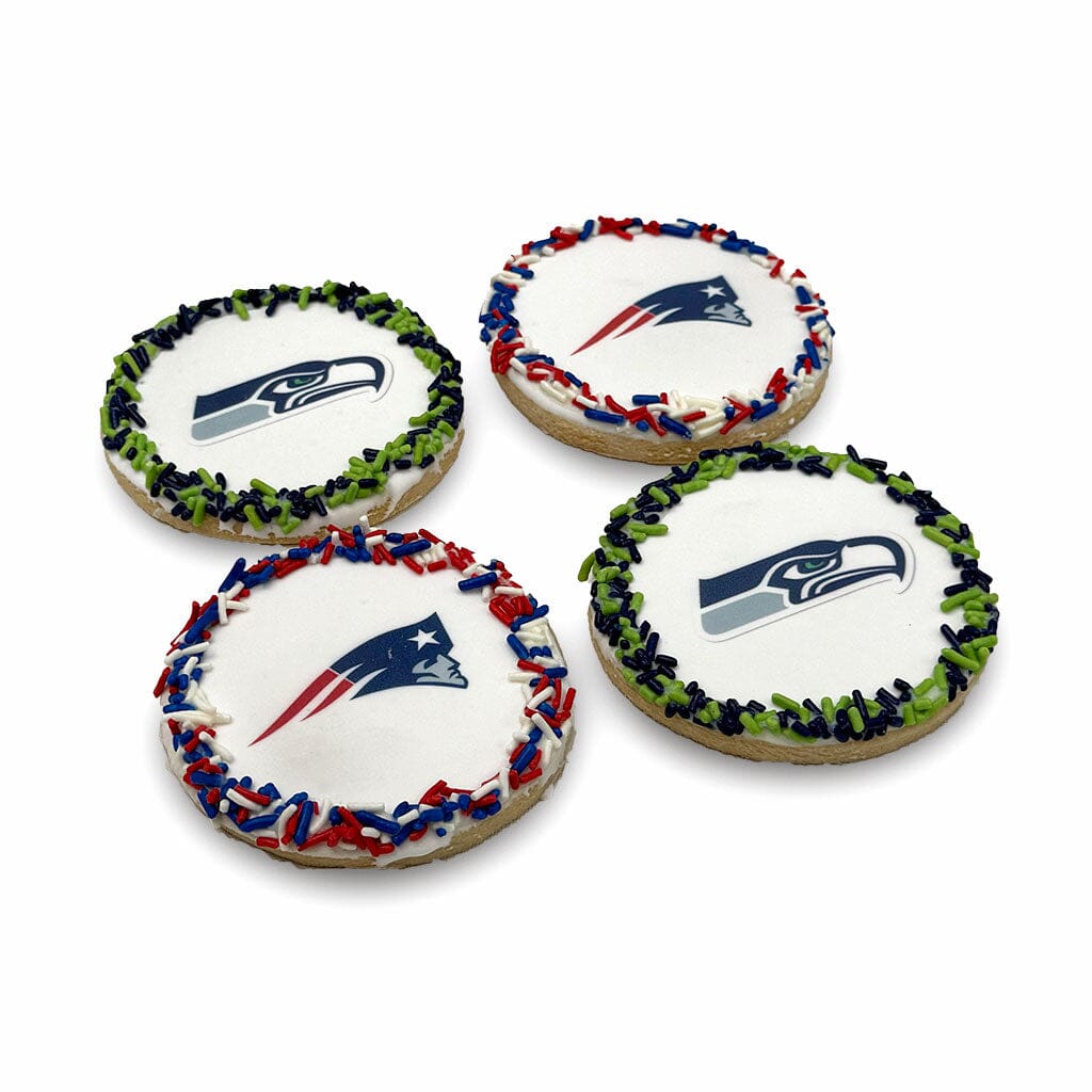 Big Game Cookies Cutout Cookie Freed's Bakery Six Both Teams (Patriots & Seahawks) Yes - Individually Bag Cookies