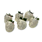 NYE Chocolate Dipped Glitter Strawberries Cake Slice & Pastry Freed's Bakery Dozen White Chocolate Only
