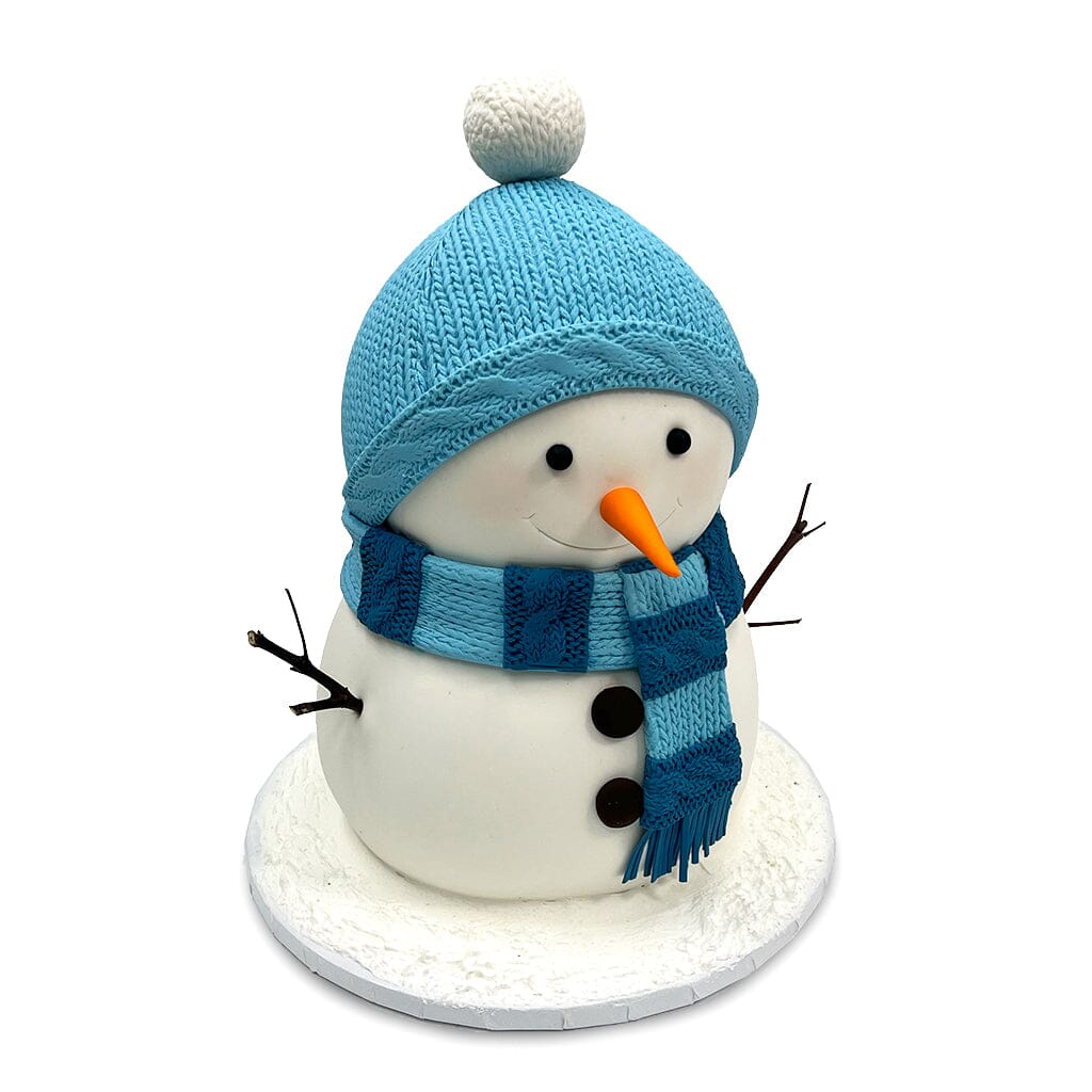 Blue Scarf Snowman Theme Cake Freed's Bakery