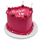 Sparkling Cherry Heart Theme Cake Freed's Bakery