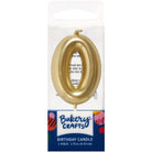 Mini Number Candle Candle Freed's Bakery Number Zero Candle Gold