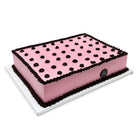 Pink and Black Serving Cake Theme Cake Freed's Bakery