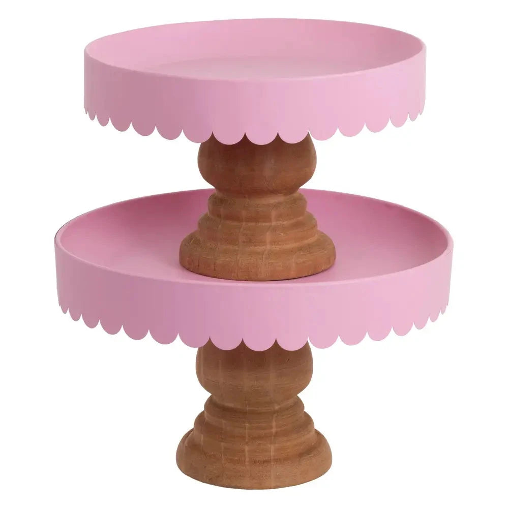 Metal & Wood Stands Set of 2 Retail Merchandise Party Decor Boston International