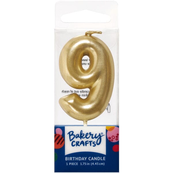 Mini Number Candle Candle Freed's Bakery Number Nine Candle Gold